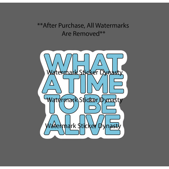 What A Time To Be Alive Sticker Waterproof Decal Quote Life Gift NEW