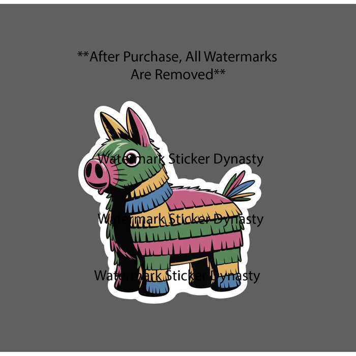 Pinata Sticker Waterproof Decal Llama Donkey Party Birthday Gift NEW