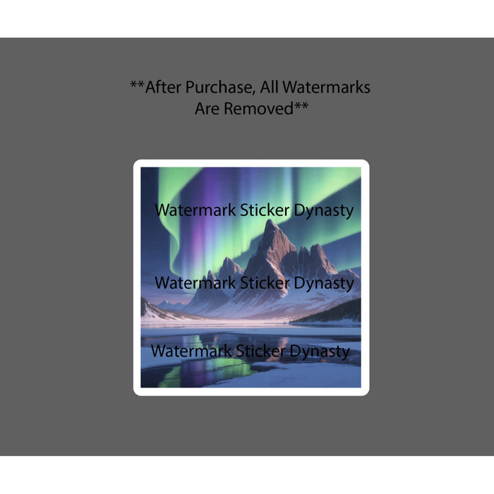 Northern Lights Sticker Waterproof Decal Mountain Winter Scene Snow Gift NEW