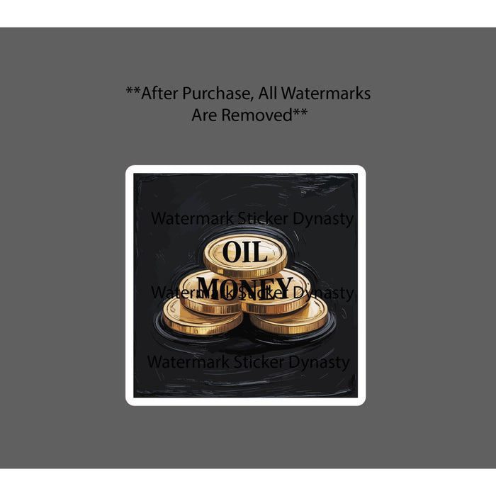 Oil Money Sticker Waterproof Decal Gold Oil and Gas Industry Work Gift NEW