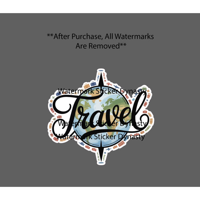 Travel Globe Sticker Waterproof Decal Suitcase Plane Countries World Gift NEW