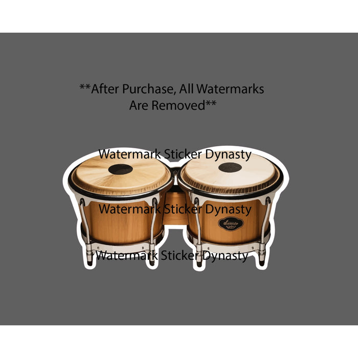 Bongos Sticker Waterproof Decal Music Drum Instrument Drums Gift NEW