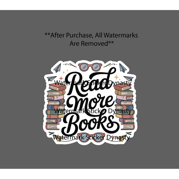 Read More Books Sticker Waterproof Decal Reader Reading Novel Romance Gift NEW