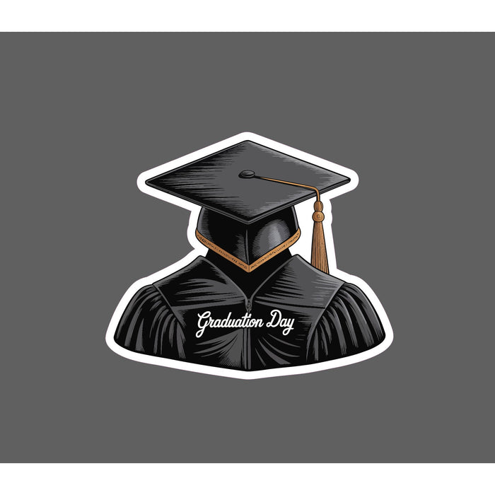 Cap and Gown Sticker Waterproof Decal Grad Graduation College School Gift NEW