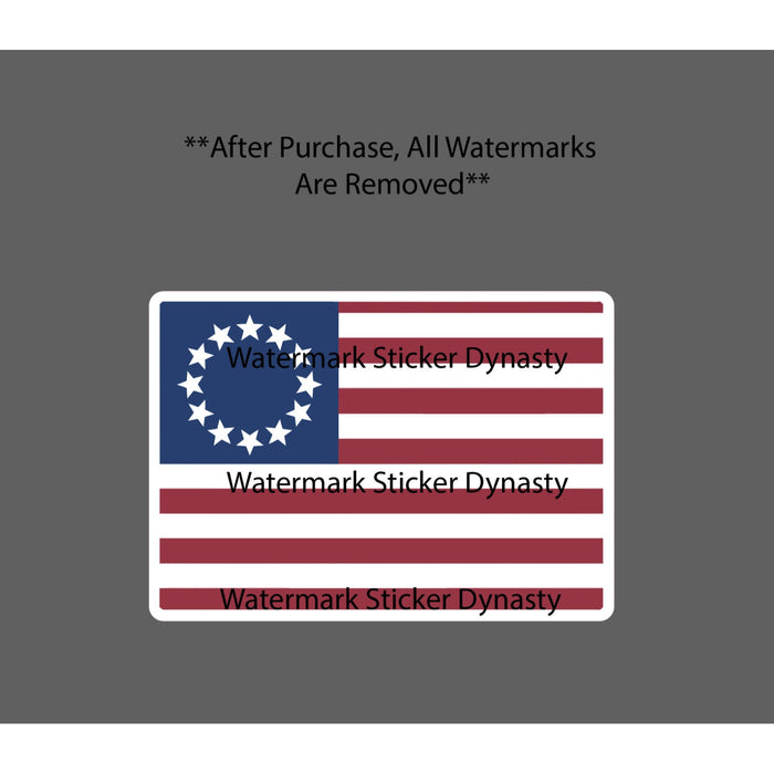 Betsy Ross Flag Sticker Waterproof Decal American Colonies USA Gift NEW