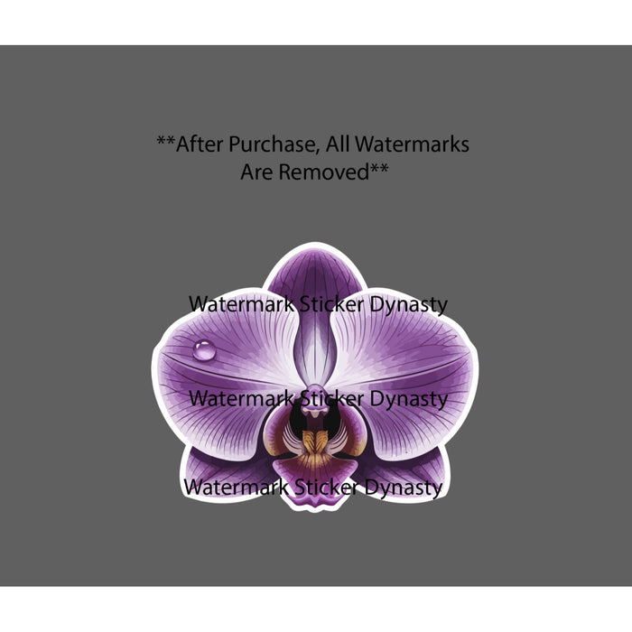 Orchid Sticker Waterproof Decal Flower Floral Outdoor Nature Beauty Gift NEW