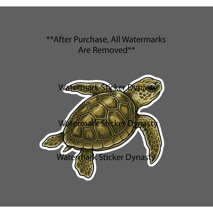 Baby Sea Turtle Sticker Waterproof Decal Animal Ocean Beach Cute Kawaii Gift NEW