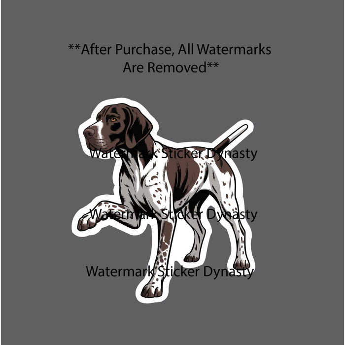 German Shorthaired Pointer Sticker Waterproof Decal Dog Pointing Hunt Gift NEW