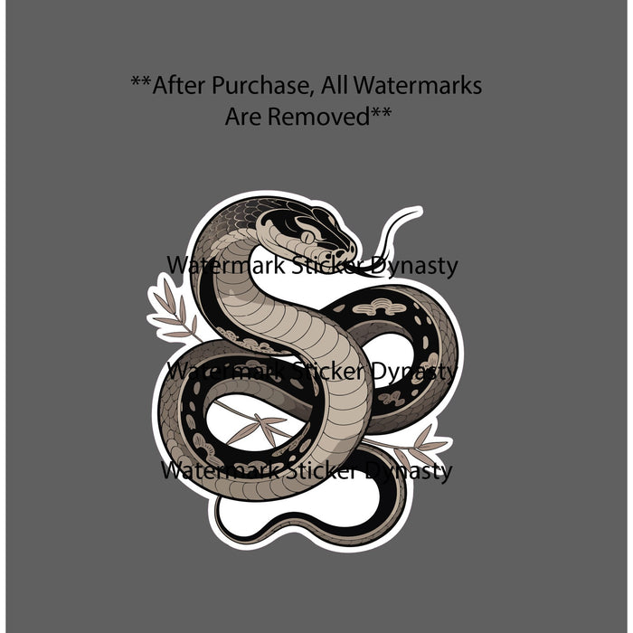 Traditional Japanese Snake Sticker Waterproof Decal Animal Wildlife Gift NEW