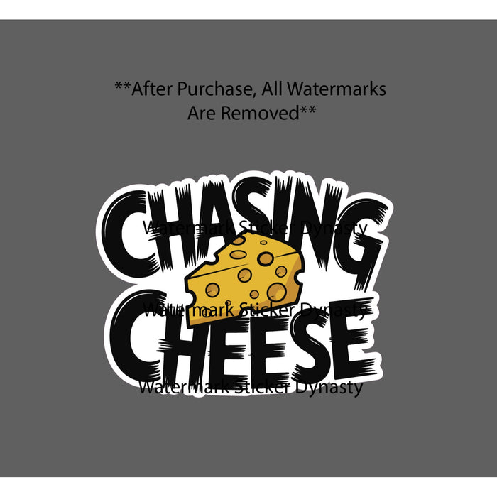 Chasing Cheese Sticker Waterproof Decal Money Cash Work Business Job Gift NEW