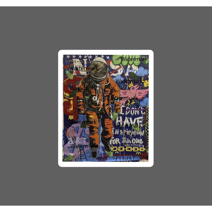 Astronaut Graffiti Sticker Abstract NEW