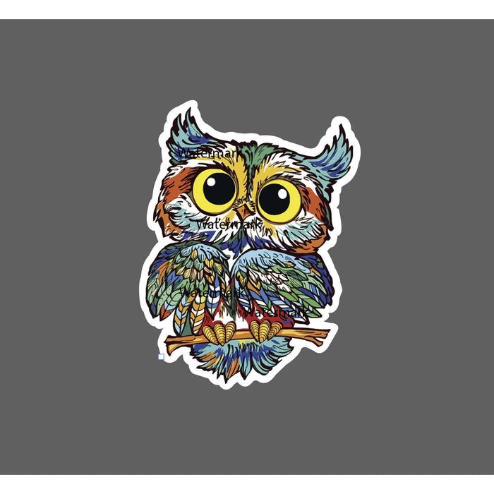 Baby Owl Sticker Cute Colorful NEW