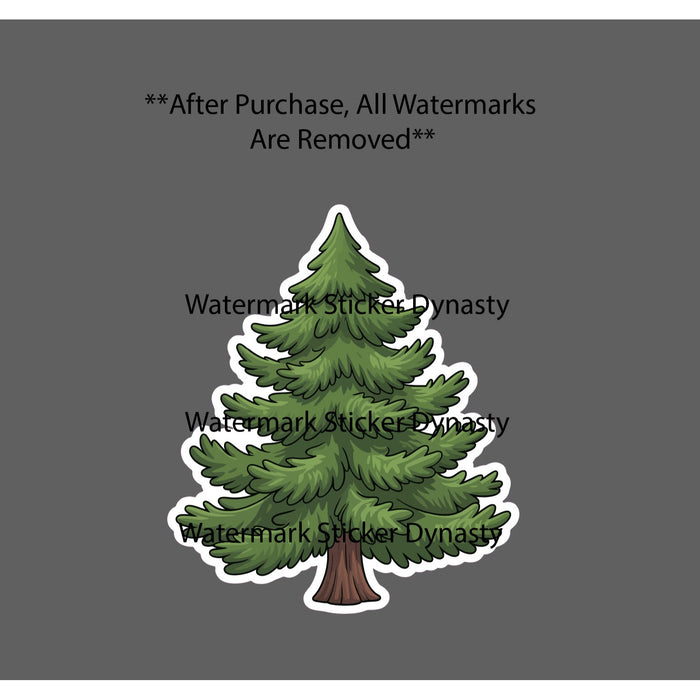 Douglas Fir Tree Sticker Waterproof Decal Outdoor Nature Wild Gift NEW