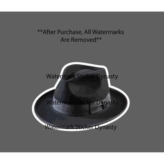 Fedora Sticker Waterproof Decal Hat Style Fancy Clothes Attire Gift NEW