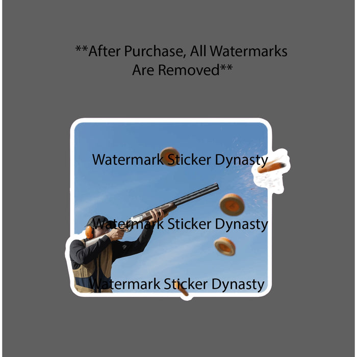 Shotgun Sticker Waterproof Decal Trap Skeet Sport Hunting Outdoor Gift NEW