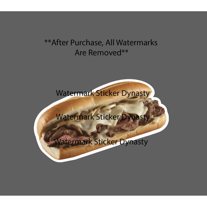 Philly Cheesesteak Sticker Waterproof Decal Sandwich Food Beef Cheese Gift NEW
