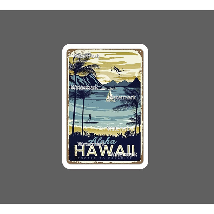 Hawaii Sticker Escape To Paradise Waterproof