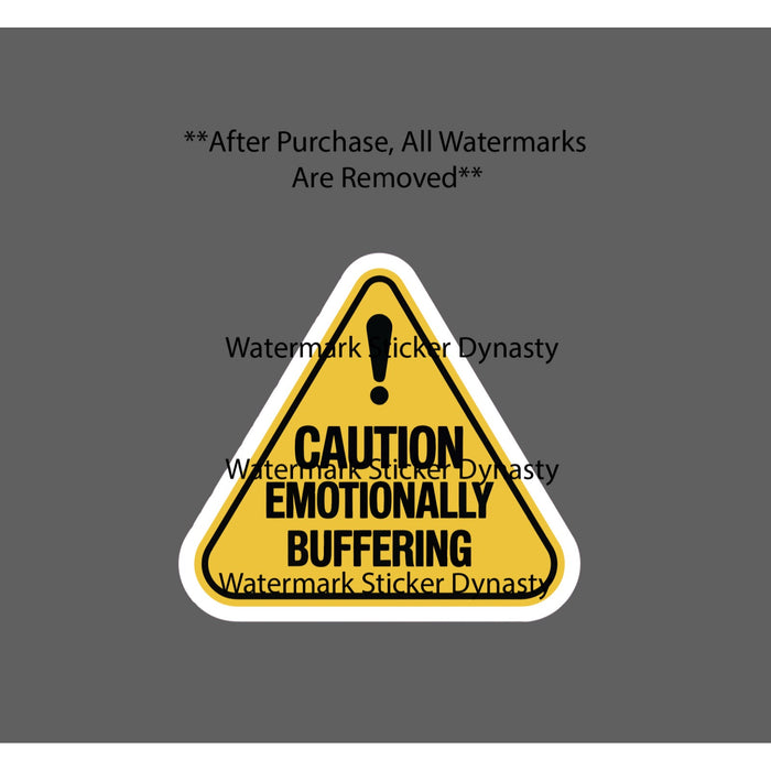 Emotionally Buffering Sticker Waterproof Decal Caution Warning Danger Gift NEW