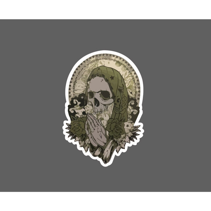 Skeleton Praying Sticker Skull