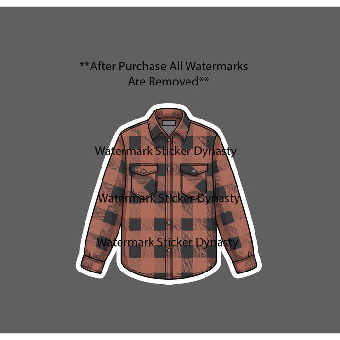 Flannel Sticker Waterproof Decal Fall Seasons Shirt Outfit Home Gift NEW