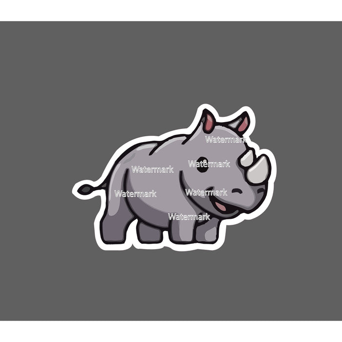 Rhino Sticker Cartoon Cute
