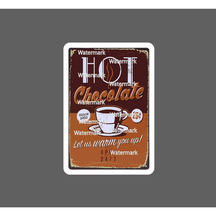 Hot Chocolate Sticker Retro