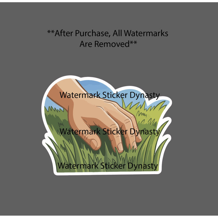 Touching Grass Sticker Waterproof Decal Quote Funny Humor Gamer Gaming Gift NEW