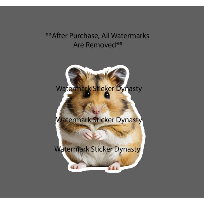 Hamster Sticker Waterproof Decal Animal Pet Cute NEW