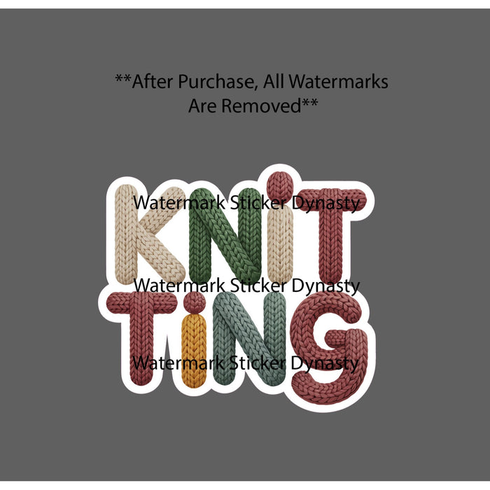 Knitting Sticker Waterproof Decal Yarn Clothes Hobby Gift NEW