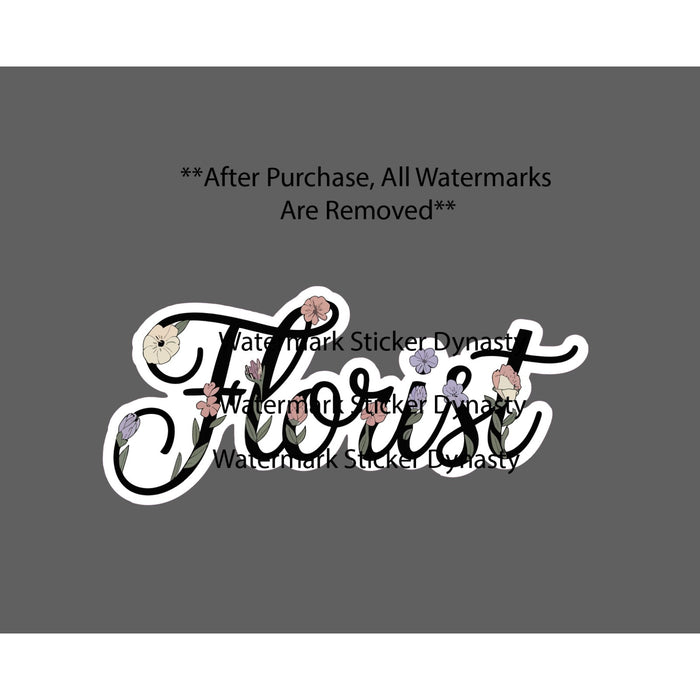 Florist Sticker Waterproof Decal Flowers Floral Business Work Garden Gift NEW