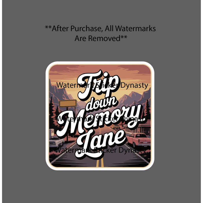 Trip Down Memory Lane Sticker Waterproof Decal Road Car Truck Travel Gift NEW
