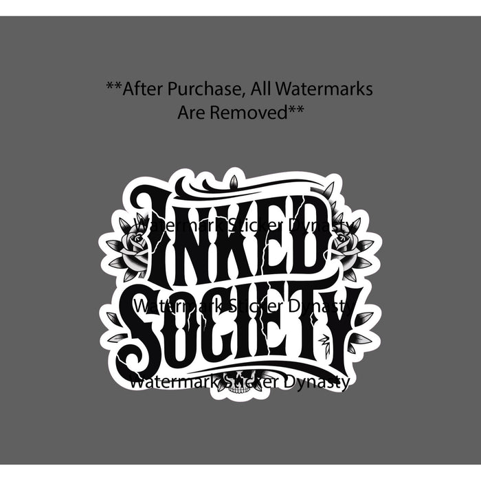 Inked Society Sticker Waterproof Decal Tattoos Art Beauty Alt Gift NEW