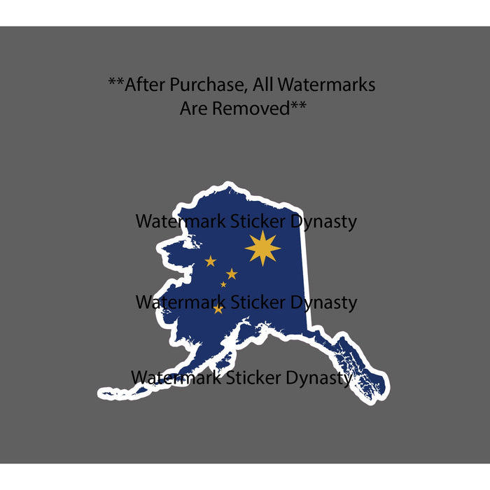 Alaska Flag Sticker Waterproof Decal State Shape Travel Last Frontier Gift NEW