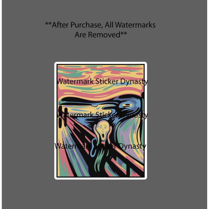 The Scream Sticker Waterproof Decal Painting Art Abstract Vintage Retro Gift NEW