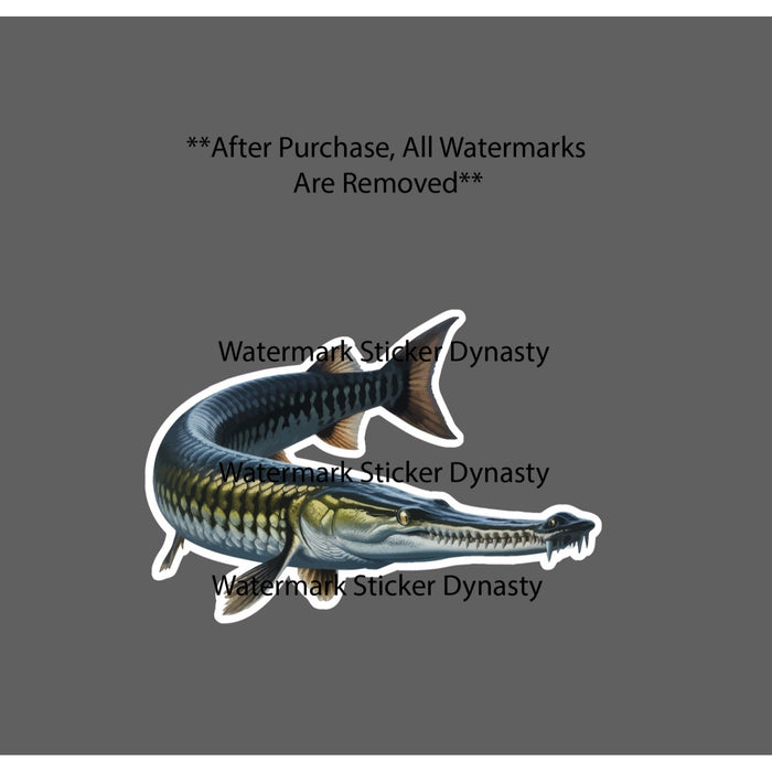 Alligator Gar Sticker Fish Outdoor Nature Wildlife Gift Waterproof NEW