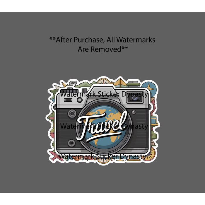 Travel Camera Sticker Waterproof Decal Photograph Photo Plane World Gift NEW