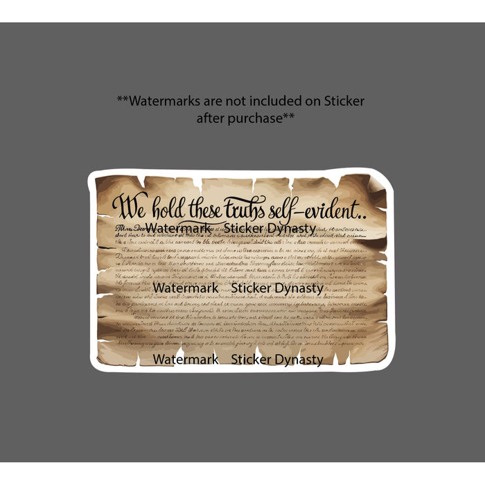 Declaration of Independence Sticker Waterproof Decal America USA Flag Gift NEW