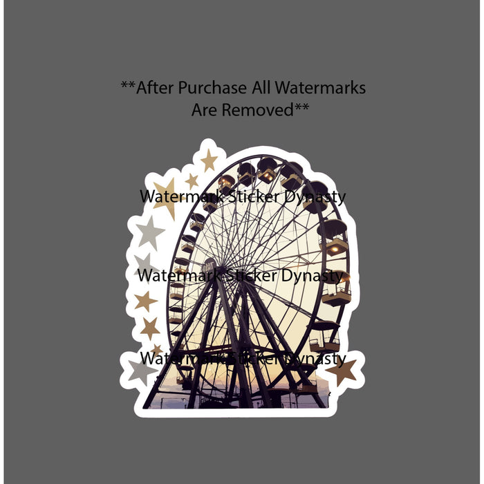 Ferris Wheel Sticker Waterproof Decal Carnival Rodeo Event Gift NEW