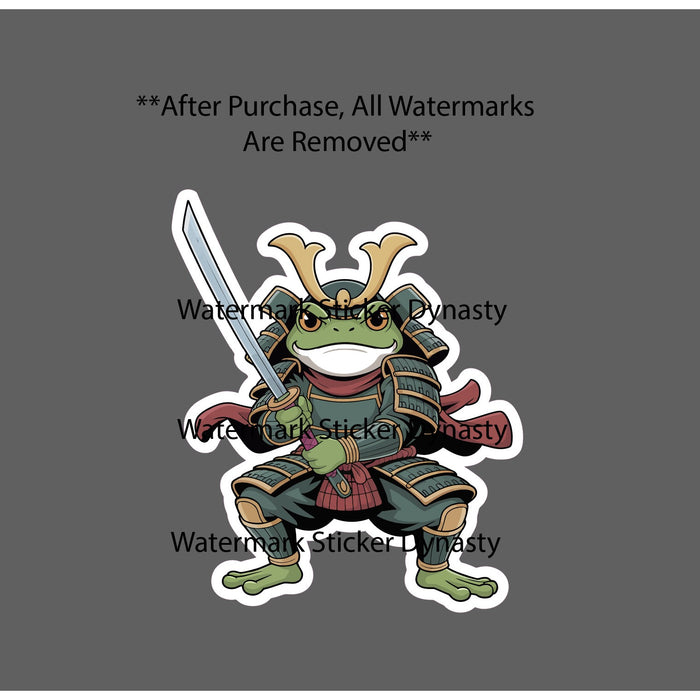 Frog Samurai Sticker Waterproof Decal Warrior Battle Japan Japanese Gift NEW