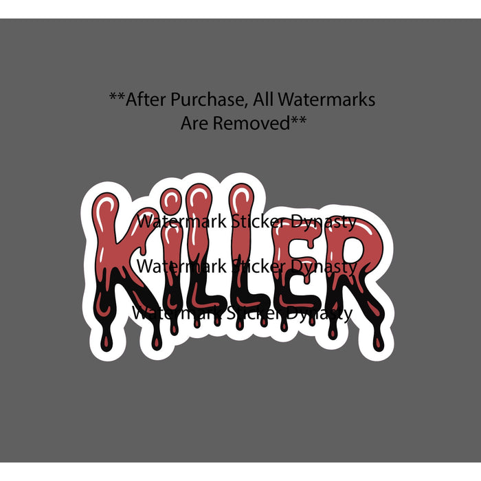 Killer Sticker Waterproof Decal Blood Movie Film Book Reading Gift NEW