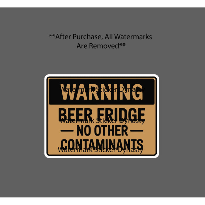 Beer Fridge Sticker Waterproof Decal Cold Brew Warning Sign Caution Gift NEW