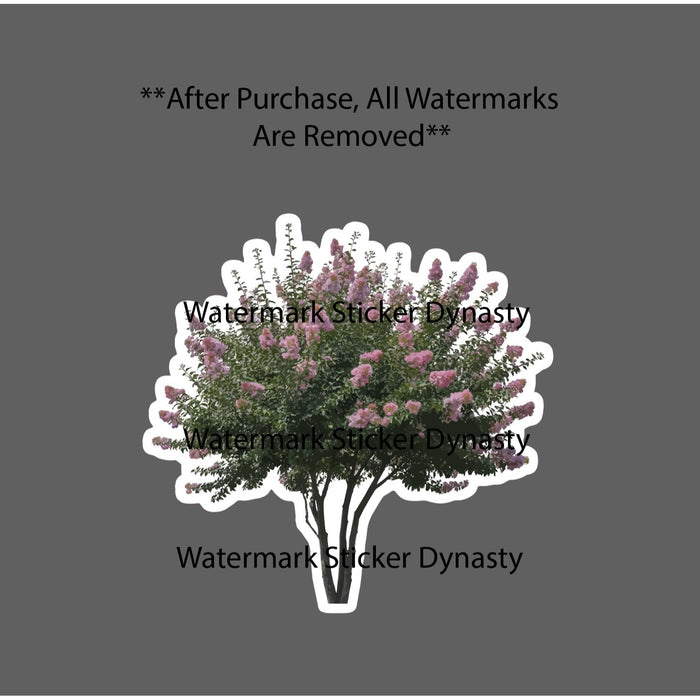 Crape Myrtle Sticker Waterproof Decal Garden Bloom Flower Tree Gift NEW