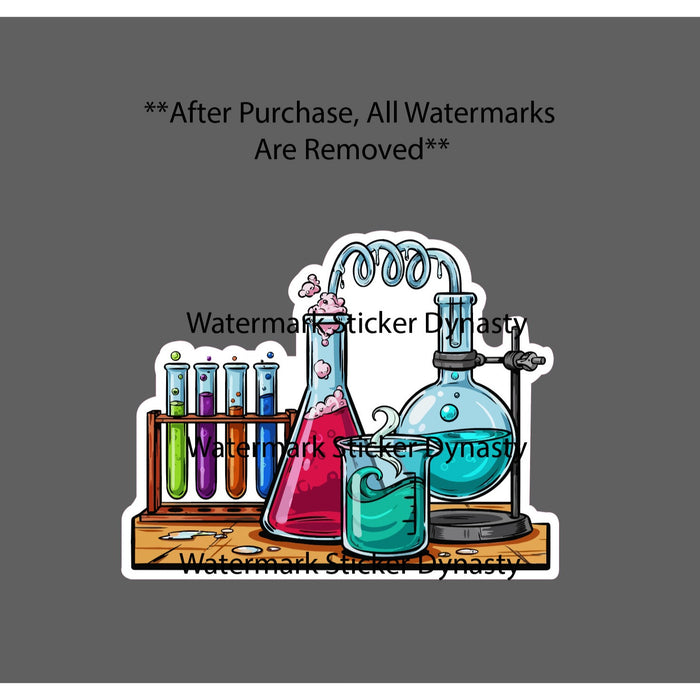Chemistry Sticker Waterproof Decal Science Experiment Chemicals Gift NEW