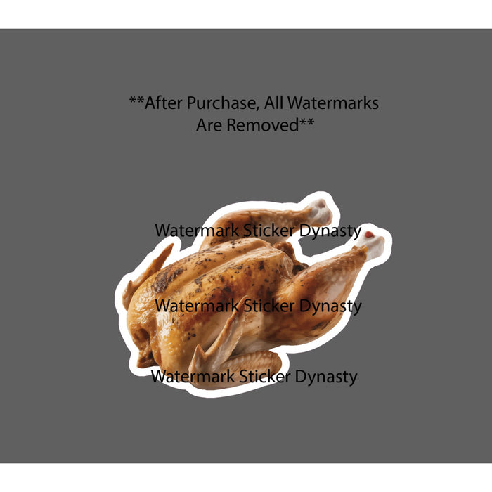 Rotisserie Chicken Sticker Waterproof Decal Food Oven Dinner Realistic Gift NEW