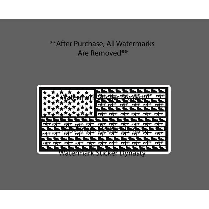American Flag Sticker Waterproof Decal AR 9MM 2A Military Patriotic Gift NEW