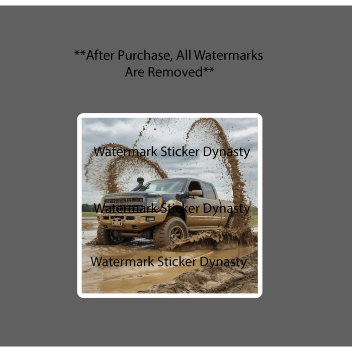 Truck Mudding Sticker Waterproof Decal Mud Hole Outdoor Offroad Gift NEW