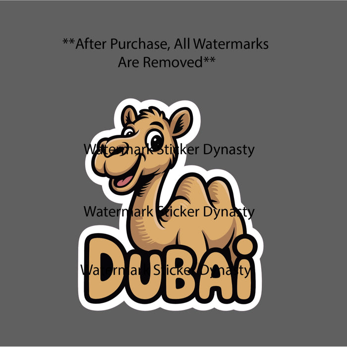 Dubai Camel Sticker Waterproof Decal City UAE Middle East Desert Travel Gift NEW