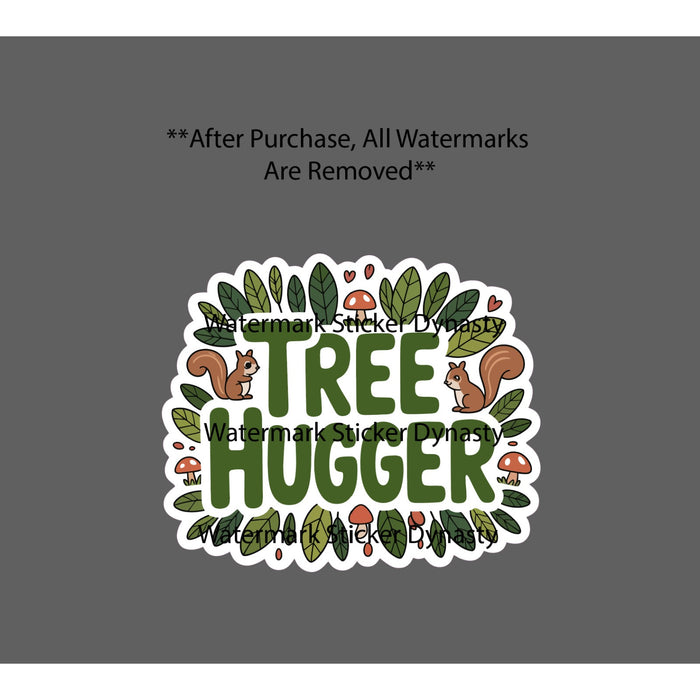 Tree Hugger Sticker Waterproof Decal Nature Outdoor Animal Mushroom Gift NEW