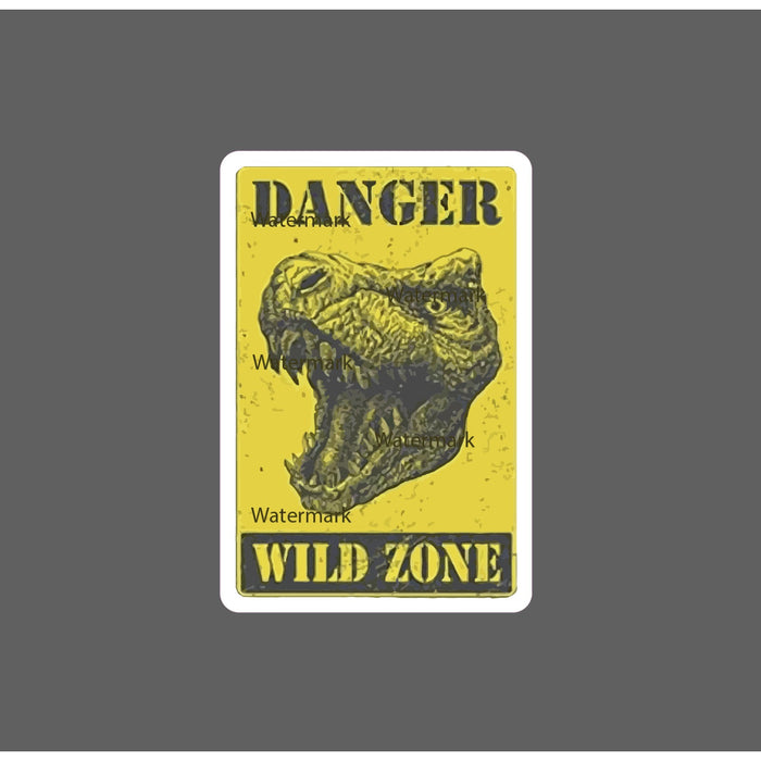 T-Rex Danger Sticker Dinosaur Waterproof