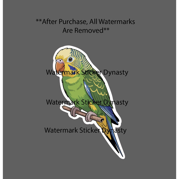 Parakeet Sticker Waterproof Decal Animal Wildlife Bird Pet Family Gift NEW